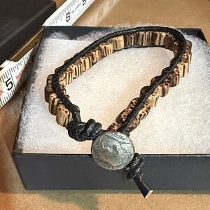 Handmade Wooden Beaded Bracelet with Buffalo Clasp🤠